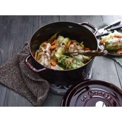 Staub 24 Cm Round Cast Iron Cocotte Grenadine-red -Knives & Scissors Sales Store 424424330