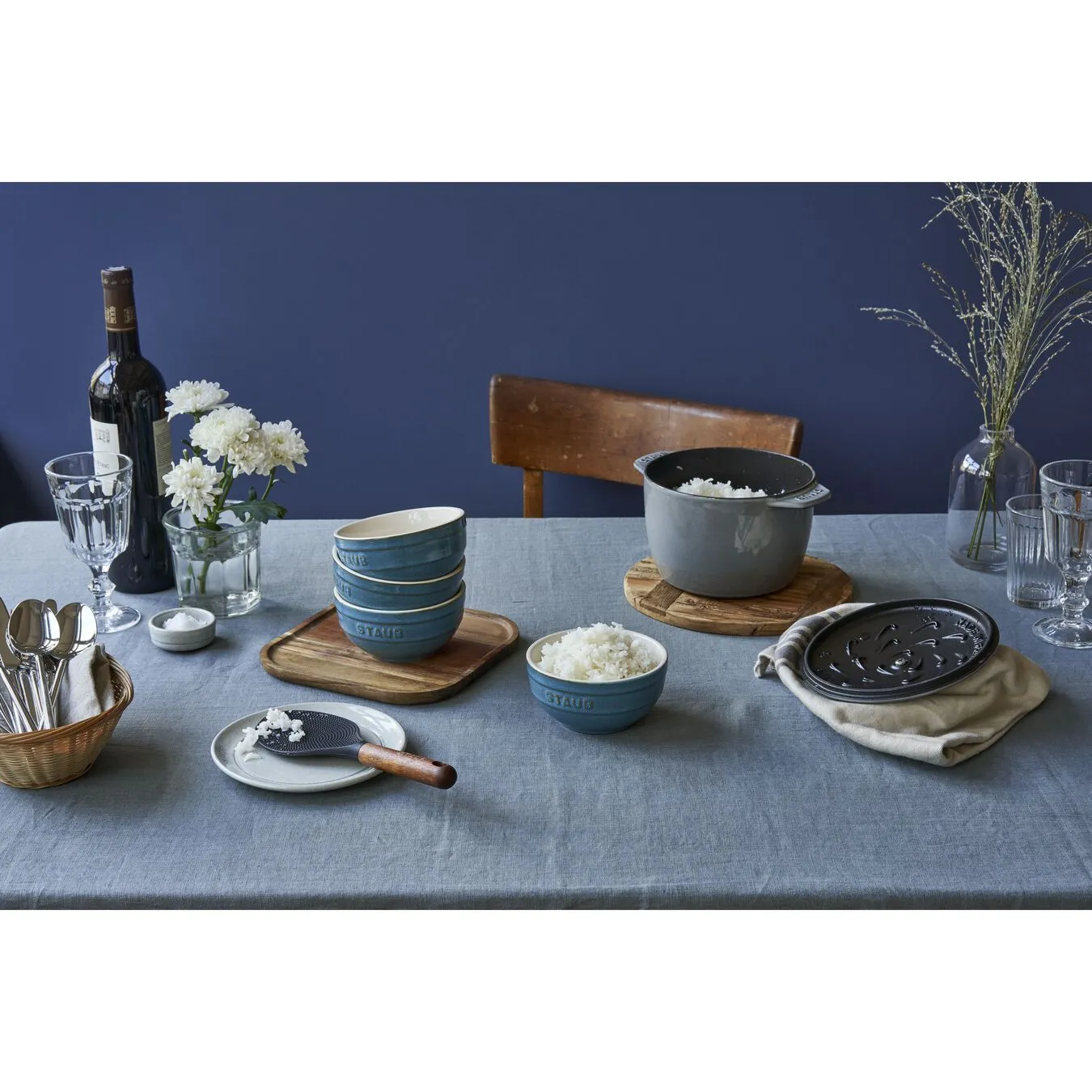 Staub 4-pcs Ceramic Bowl Set Ancient-turquoise 4 Staub 4-pcs Ceramic Bowl Set Ancient-turquoise - Image 4