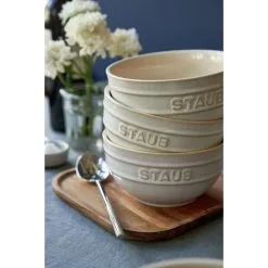 Staub 14 Cm Round Ceramic Bowl Ivory-white 8 Staub 14 Cm Round Ceramic Bowl Ivory-white -Knives & Scissors Sales Store 424424398
