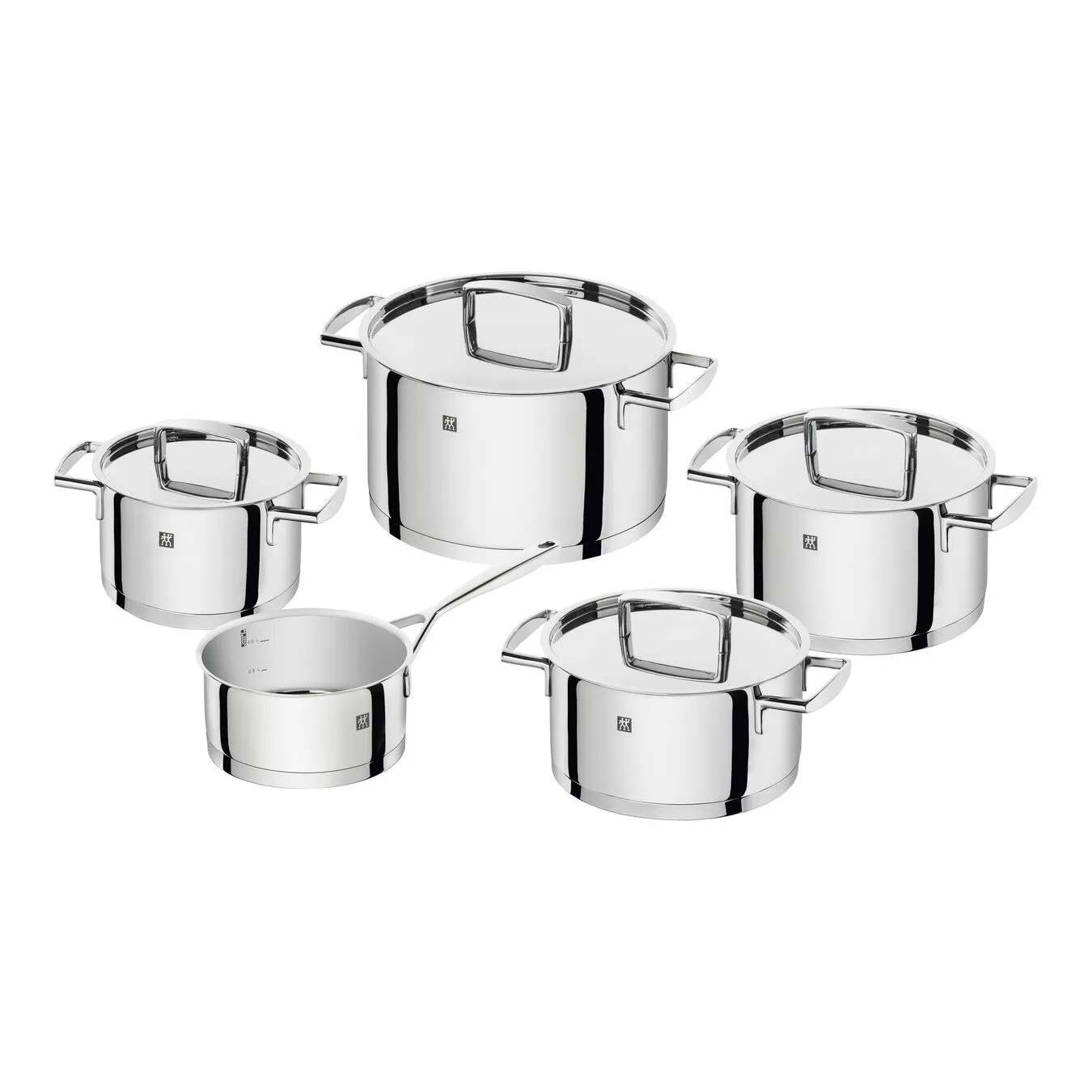 Zwilling 5-pcs 18/10 Stainless Steel Pot Set Silver 1 Zwilling 5-pcs 18/10 Stainless Steel Pot Set Silver