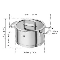 Zwilling 20 Cm 18/10 Stainless Steel Stew Pot Silver -Knives & Scissors Sales Store 66462 200 0 4