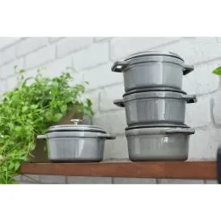 Staub 16 Cm Round Cast Iron Cocotte Graphite-grey 8 Staub 16 Cm Round Cast Iron Cocotte Graphite-grey -Knives & Scissors Sales Store 750032233