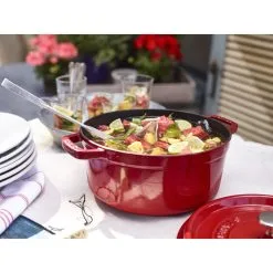 Staub 24 Cm Round Cast Iron Cocotte Cherry -Knives & Scissors Sales Store 750036202