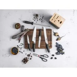 Zwilling 7-pcs Black Rubberwood Knife Block Set -Knives & Scissors Sales Store 750038668