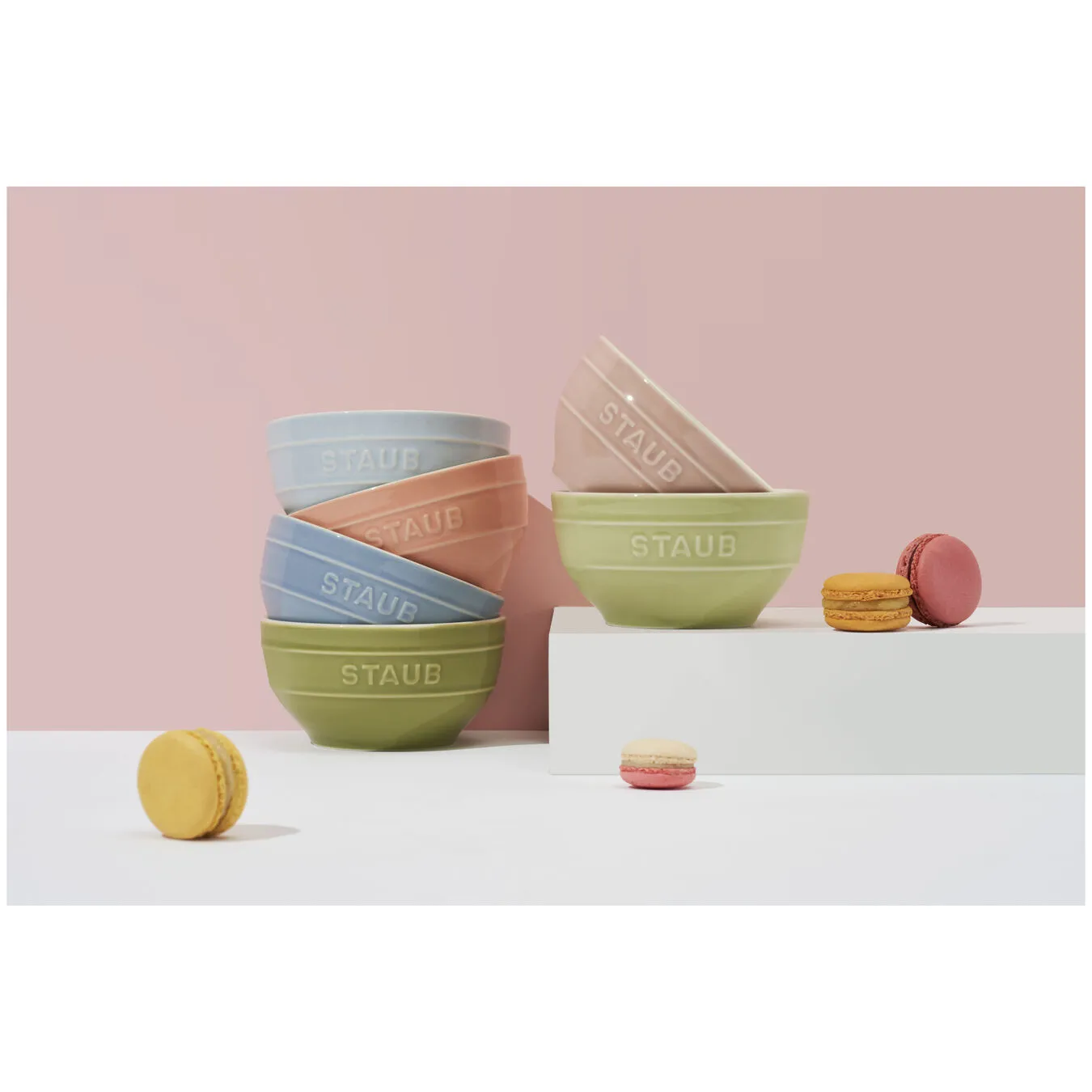 Staub 6-pcs Ceramic Bowl Set Macaron Mixed Colours 4 Staub 6-pcs Ceramic Bowl Set Macaron Mixed Colours - Image 4