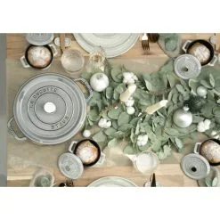 Staub 26 Cm Round Cast Iron Cocotte Graphite-grey -Knives & Scissors Sales Store 750047422