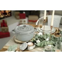 Staub 22 Cm Round Cast Iron Cocotte Graphite-grey -Knives & Scissors Sales Store 750047423