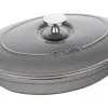 Staub 23 Cm Oval Cast Iron Oven Dish With Lid Graphite-grey